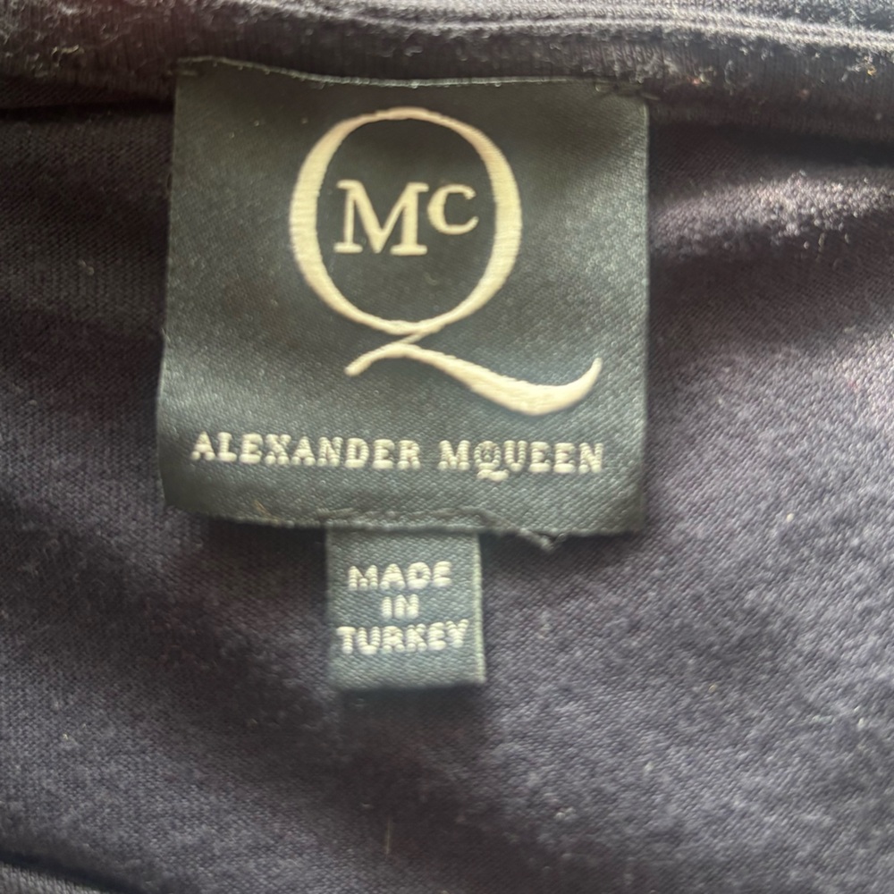 McQ by Alexander McQueen Black Abstract Print Sleeveless Shift Dress - Picture 5 of 6